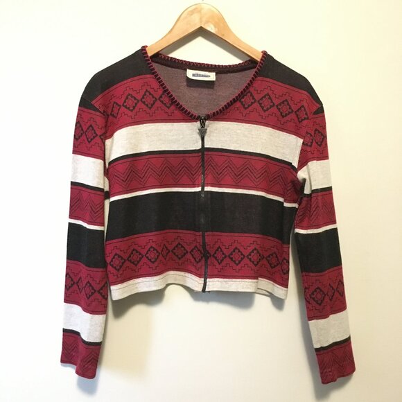 Riata Arizona Tribal Cropped Zip Up Cardigan - Picture 2 of 15